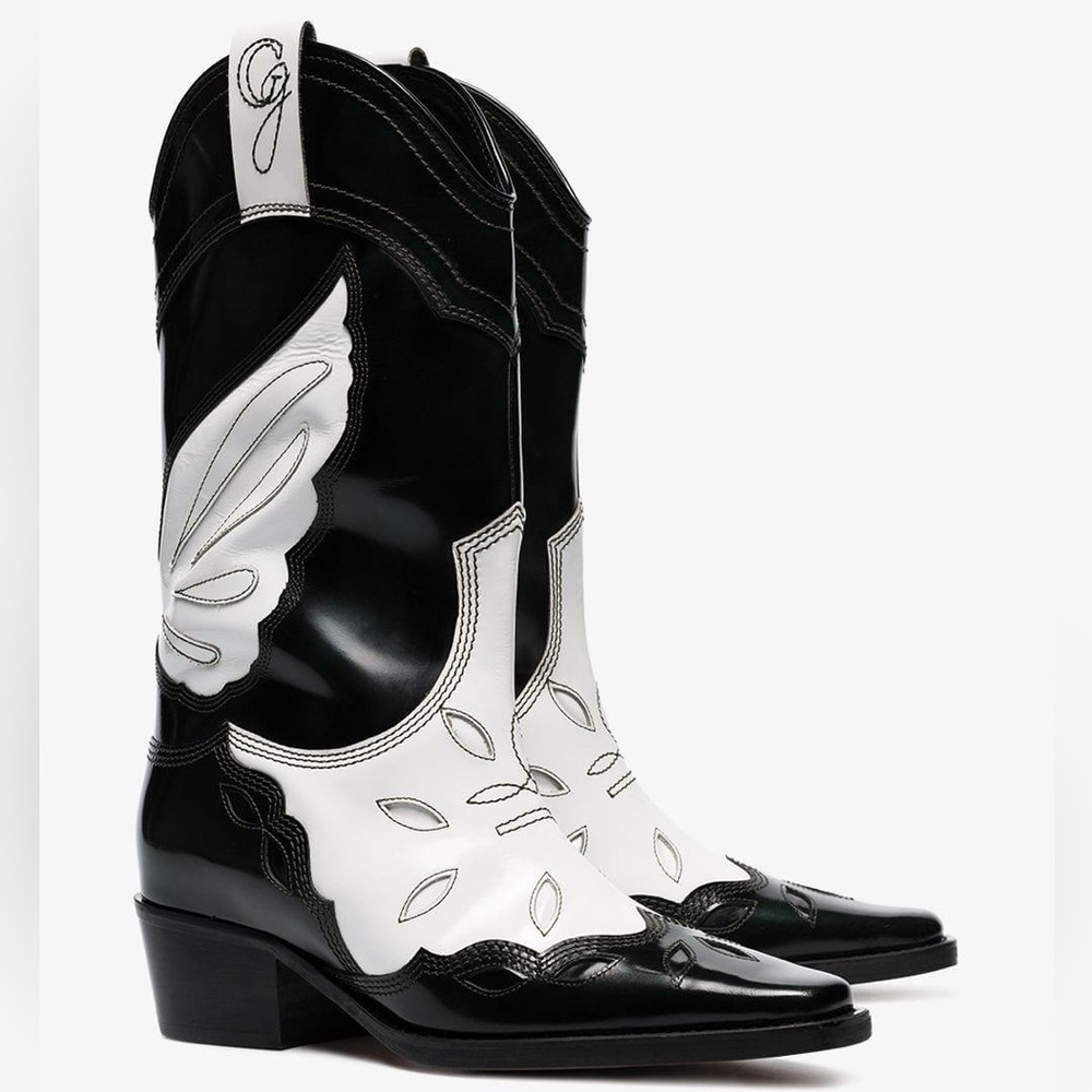 GANNI OG COWBOY BOOT SIZE 39